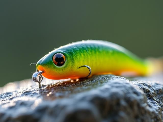 Senko worm lure rigged for wacky style